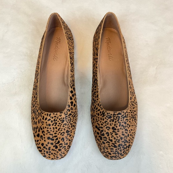 Madewell Cory Flat Leopard Print Calf Hair Sz 8.5 - Picture 4 of 12